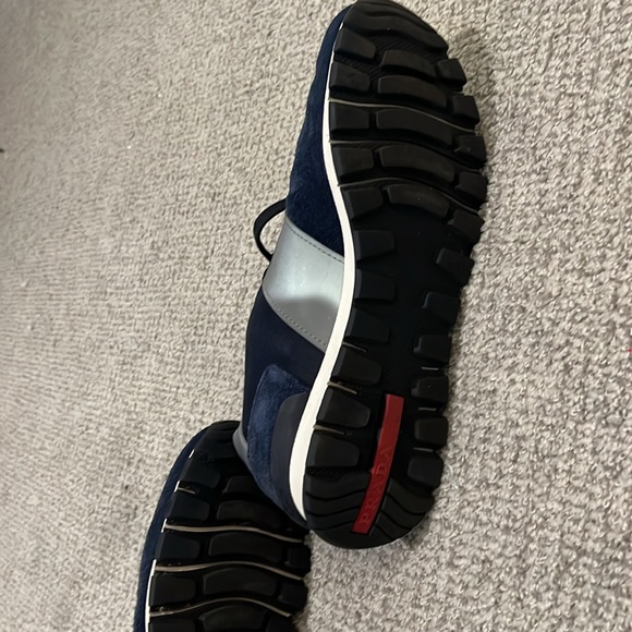 Prada sneakers- navy w silver/grey - Picture 2 of 3